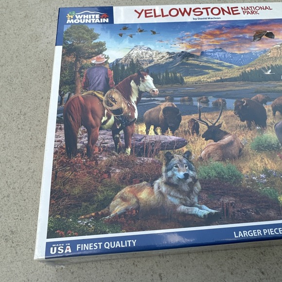 Yellowstone National Park White Mountain 1000 Larger Piece Puzzle Shrinkwrapped - Picture 7 of 8